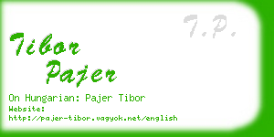 tibor pajer business card